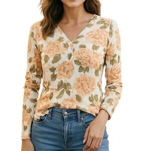 Reformation Womens Blouse Sz XS Floral Long Sleeves Grandmacore Cottagecore Boho